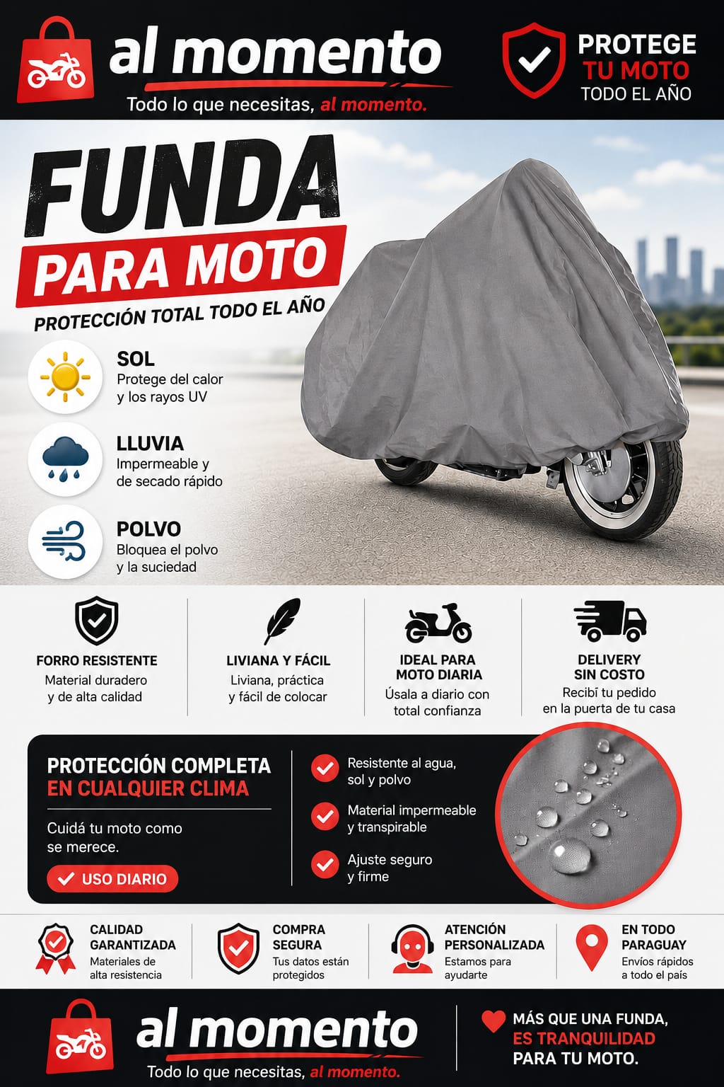 Cobertor Impermeable para Motos 🏍️