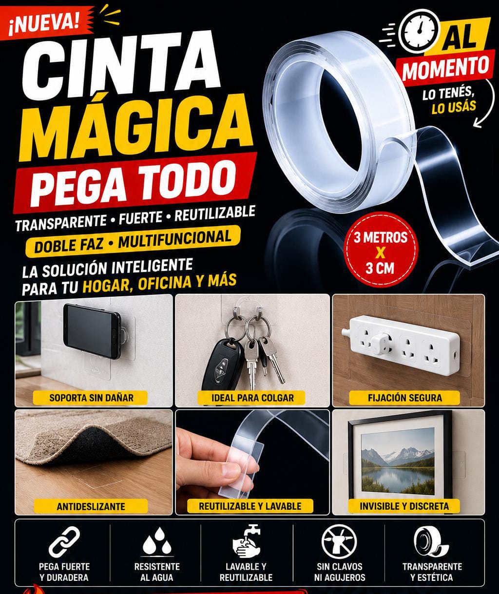 ¡LA CINTA QUE LO PEGA TODO!  3x1
